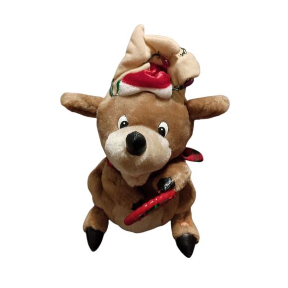 Gemmy Grandma Got Run Over By A Reindeer Light Up Animated Christmas Plush 10"L - Picture 1 of 6
